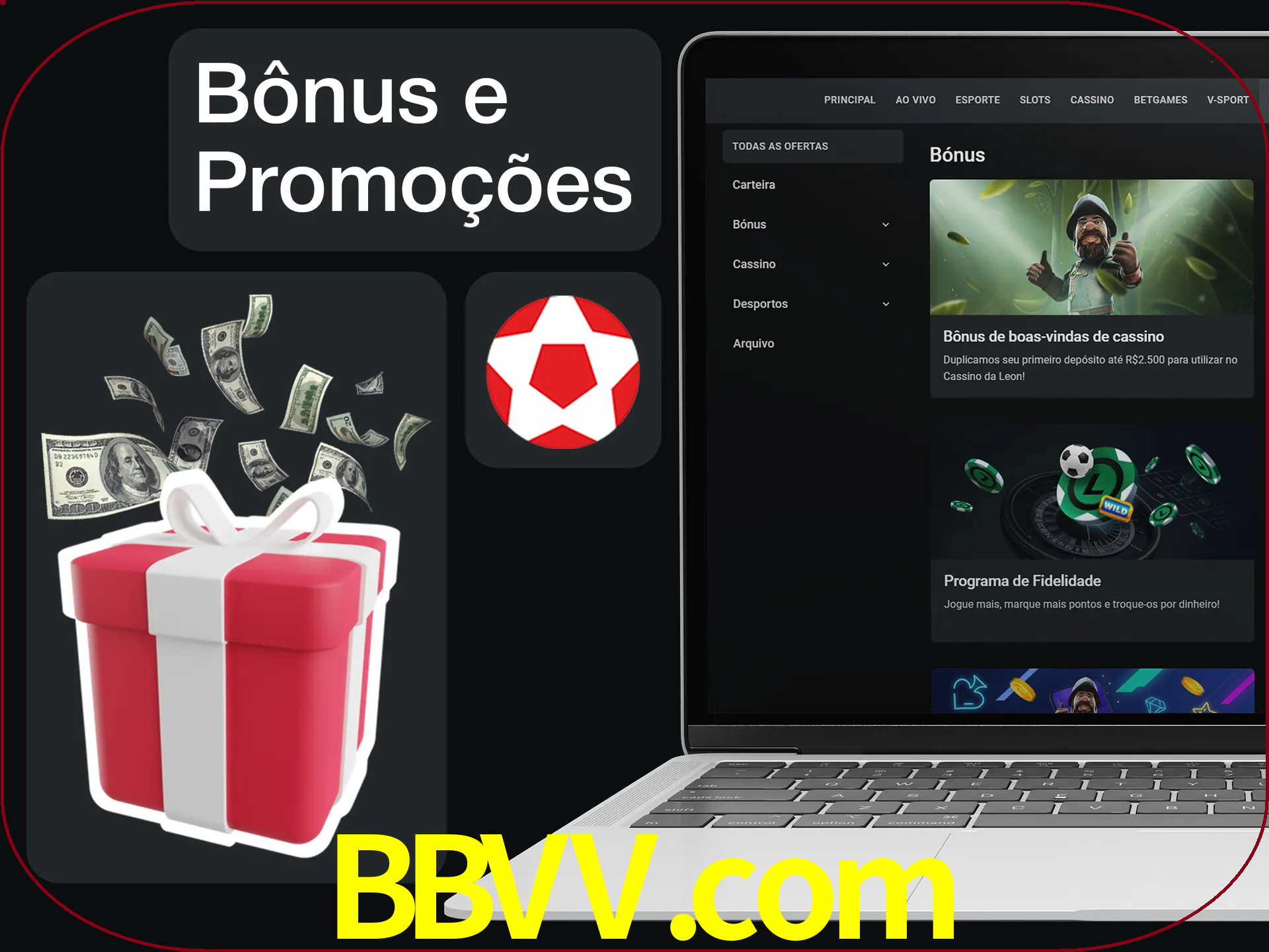 Verifique se há novos bônus e promoções.
